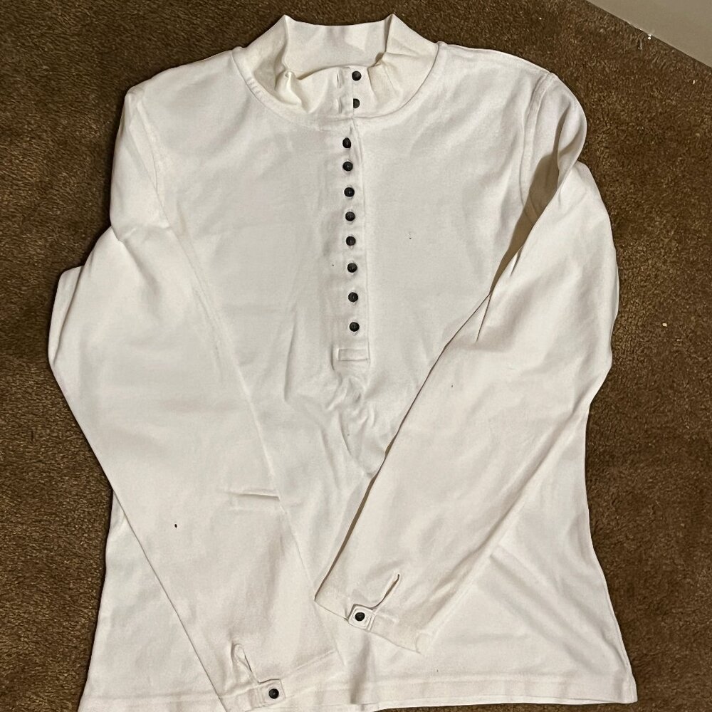 Natural Reflections woman's long-sleeve mock turtleneck button Henley